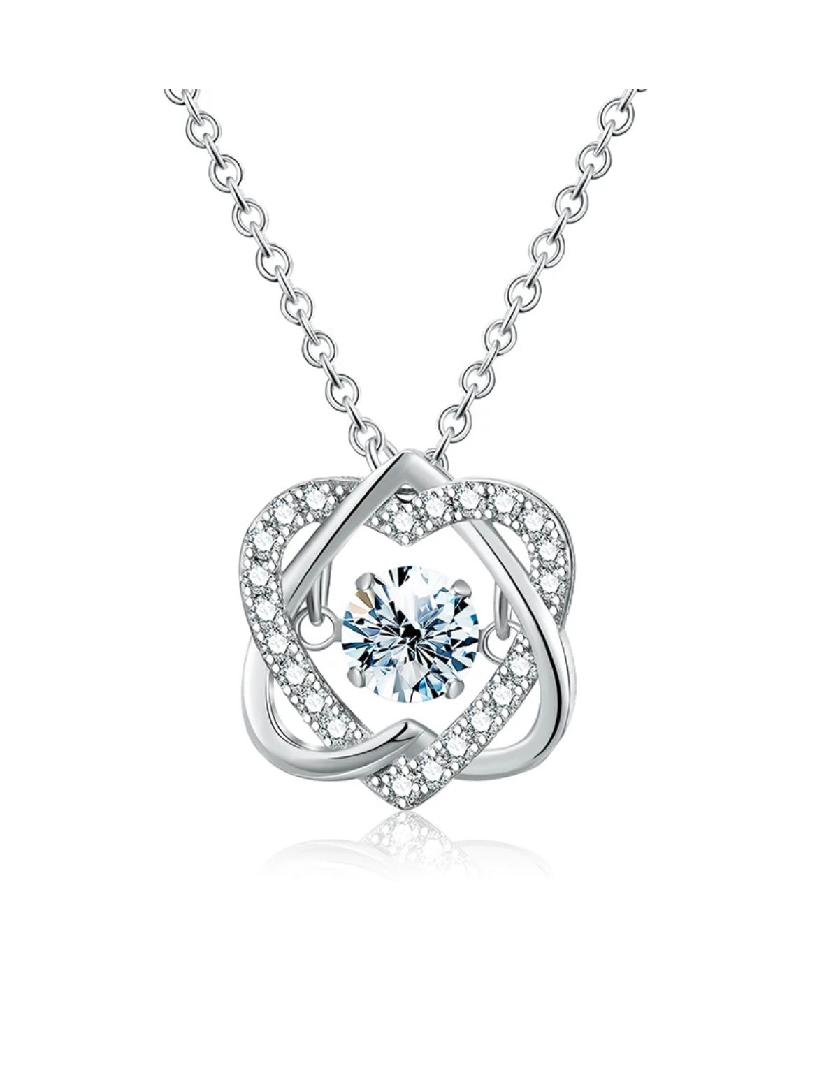 Exceptional 0.5 Carat moissanite heart Pendent