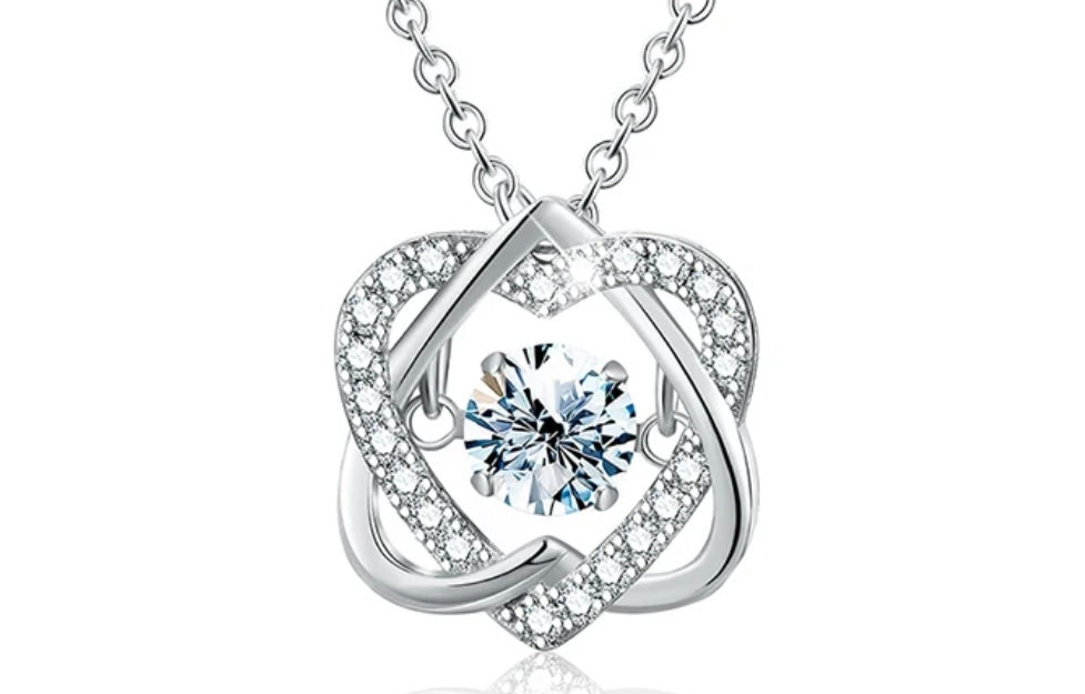 Exceptional 0.5 Carat moissanite heart Pendent